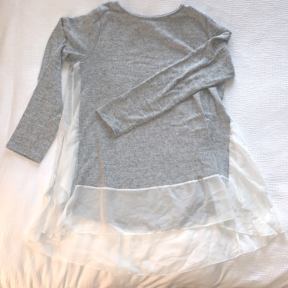 Gray Peplum Top